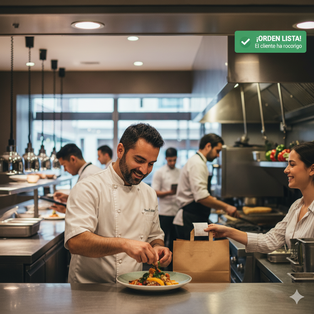 Chef entregando una orden