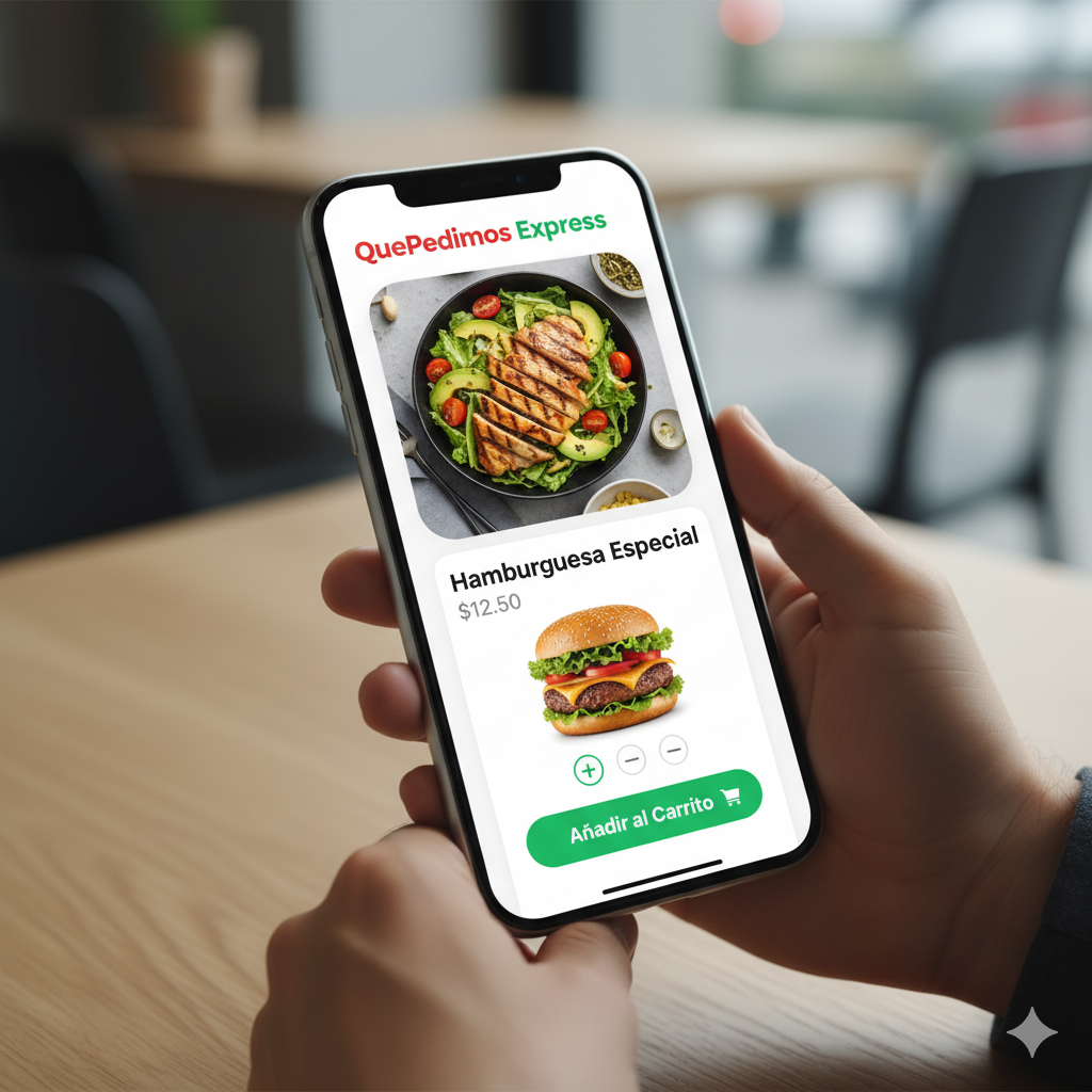 Mockup cliente ordenando