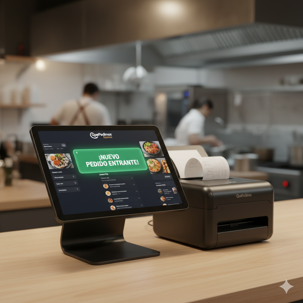 Mockup de impresora POS y terminal